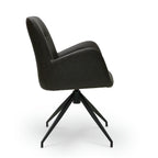 4er Set Esszimmerstühle mit Armlehne Jennifer - Drehbar - Braun - FURNHOUSE