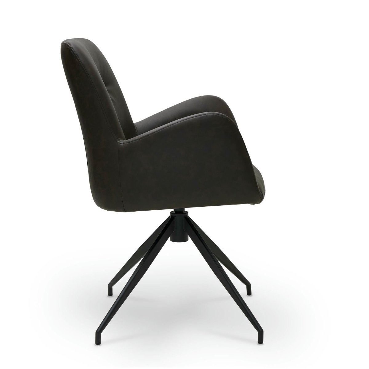 4er Set Esszimmerstühle mit Armlehne Jennifer - Drehbar - Braun - FURNHOUSE