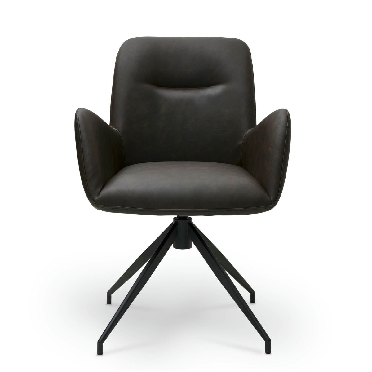 4er Set Esszimmerstühle mit Armlehne Jennifer - Drehbar - Braun - FURNHOUSE