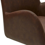 4er Set Esszimmerstühle mit Armlehne Jennifer - Drehbar - Cognac Braun - FURNHOUSE