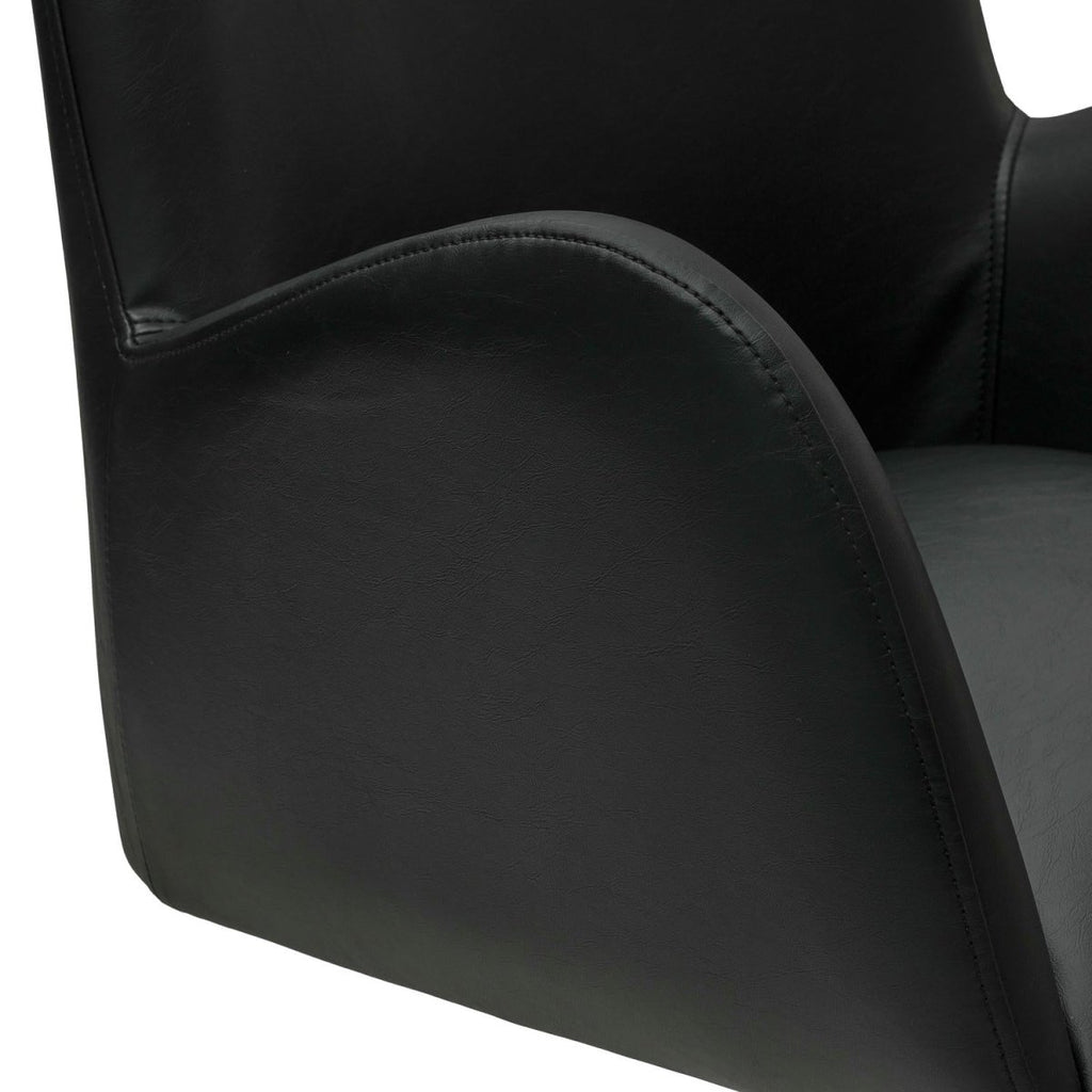 4er Set Esszimmerstühle mit Armlehne Jennifer - Drehbar - Schwarz - FURNHOUSE