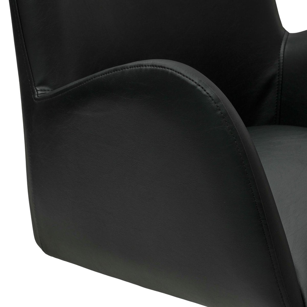 4er Set Esszimmerstühle mit Armlehne Jennifer - Drehbar - Schwarz - FURNHOUSE