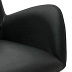 4er Set Esszimmerstühle mit Armlehne Jennifer - Drehbar - Schwarz - FURNHOUSE