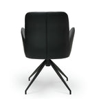 4er Set Esszimmerstühle mit Armlehne Jennifer - Drehbar - Schwarz - FURNHOUSE