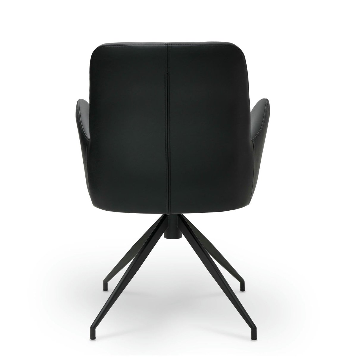 4er Set Esszimmerstühle mit Armlehne Jennifer - Drehbar - Schwarz - FURNHOUSE