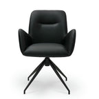 4er Set Esszimmerstühle mit Armlehne Jennifer - Drehbar - Schwarz - FURNHOUSE