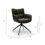 4er Set Esszimmerstühle mit Armlehne Jessica - Drehbar - Braun - FURNHOUSE