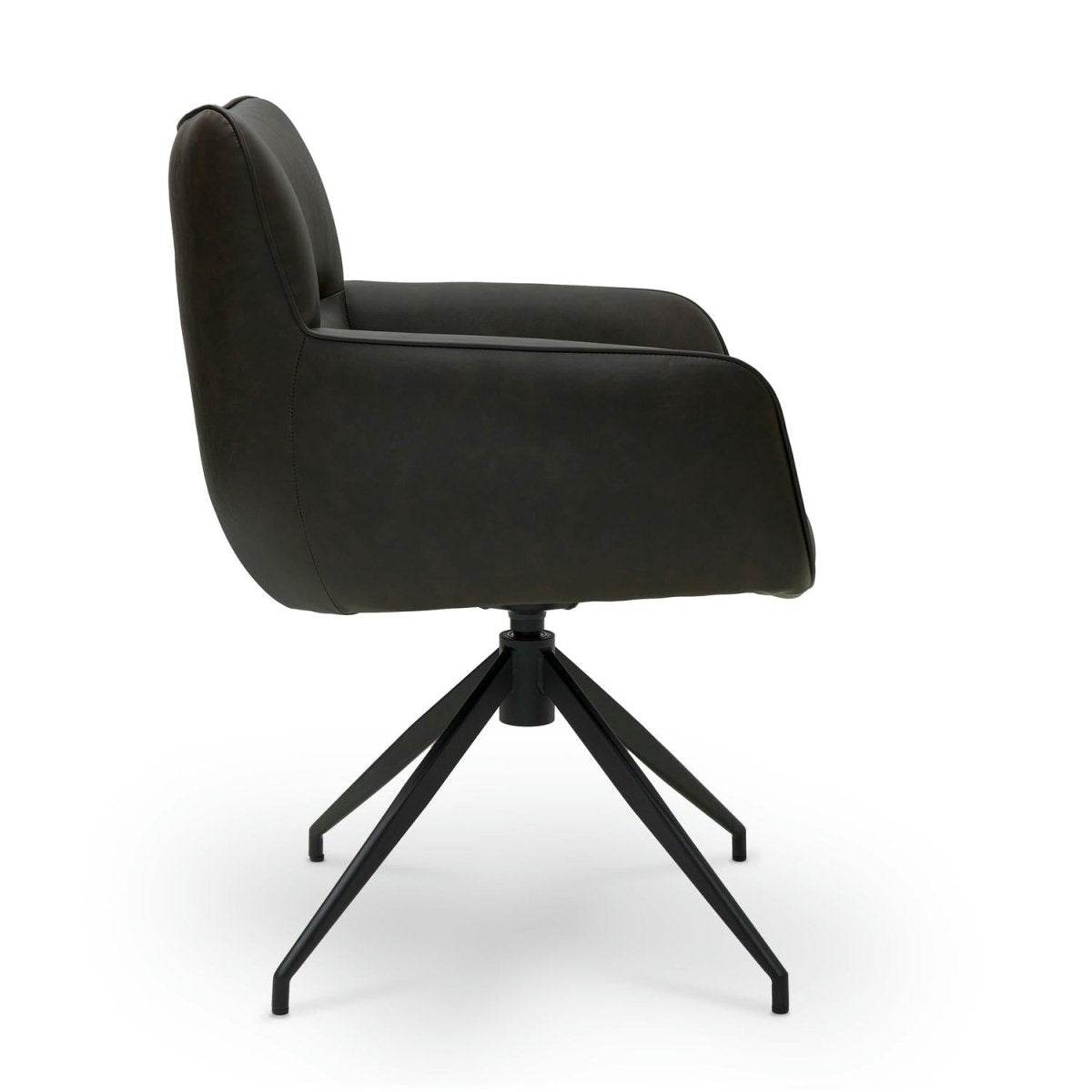 4er Set Esszimmerstühle mit Armlehne Jessica - Drehbar - Braun - FURNHOUSE