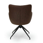 4er Set Esszimmerstühle mit Armlehne Jessica - Drehbar - Cognac Braun - FURNHOUSE