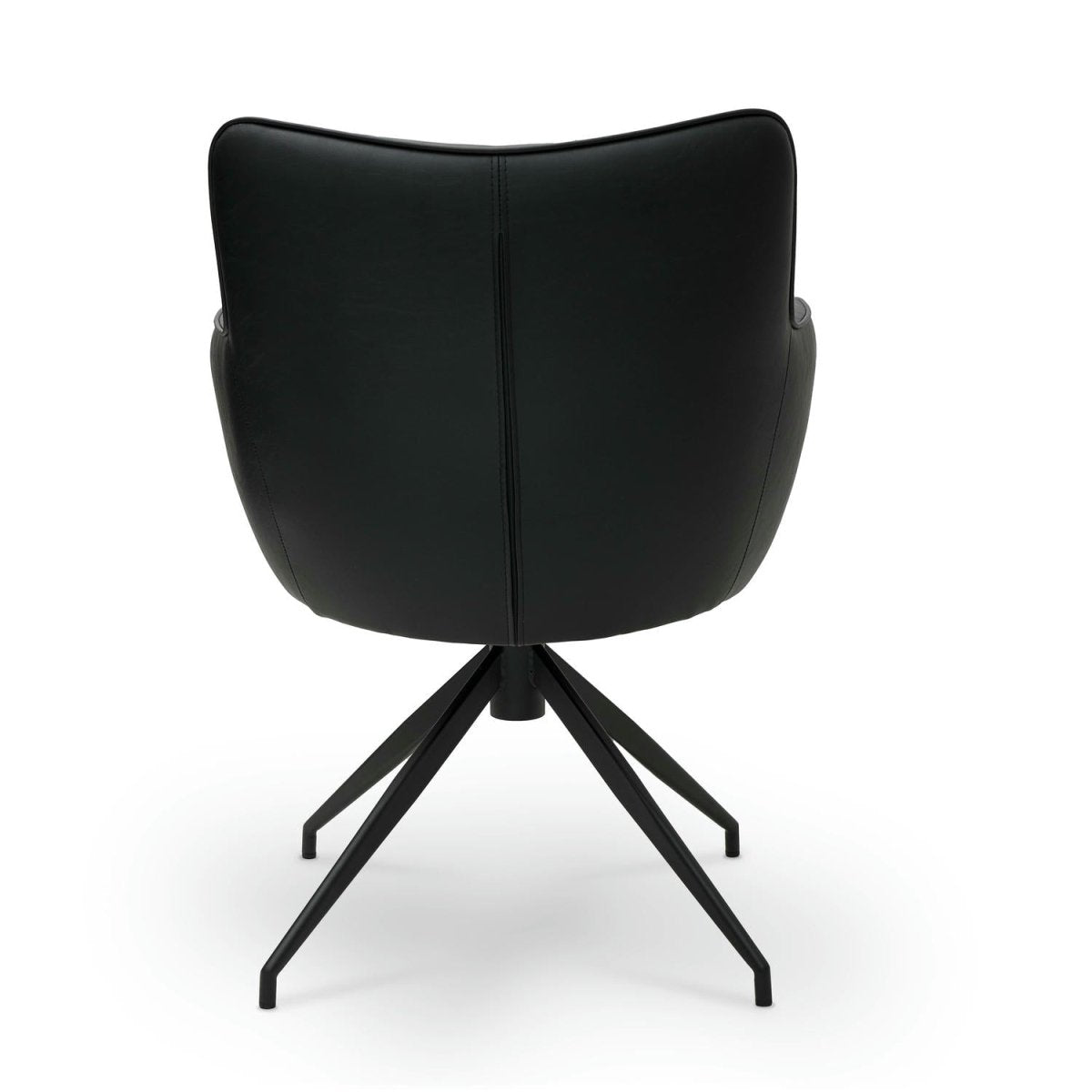 4er Set Esszimmerstühle mit Armlehne Jessica - Drehbar - Schwarz - FURNHOUSE