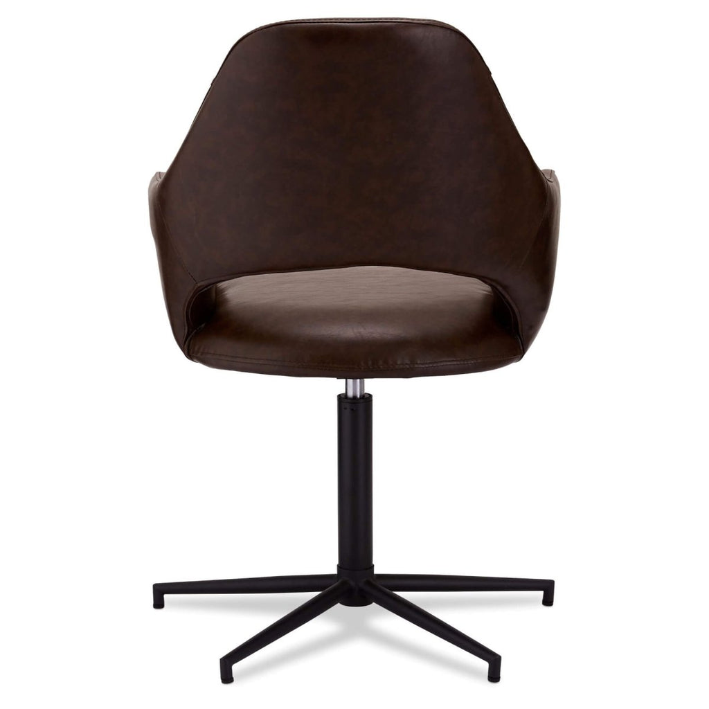 4er Set Esszimmerstühle mit Armlehne Luna - Drehbar - Braun - FURNHOUSE