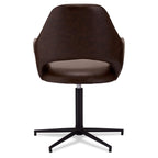 4er Set Esszimmerstühle mit Armlehne Luna - Drehbar - Braun - FURNHOUSE