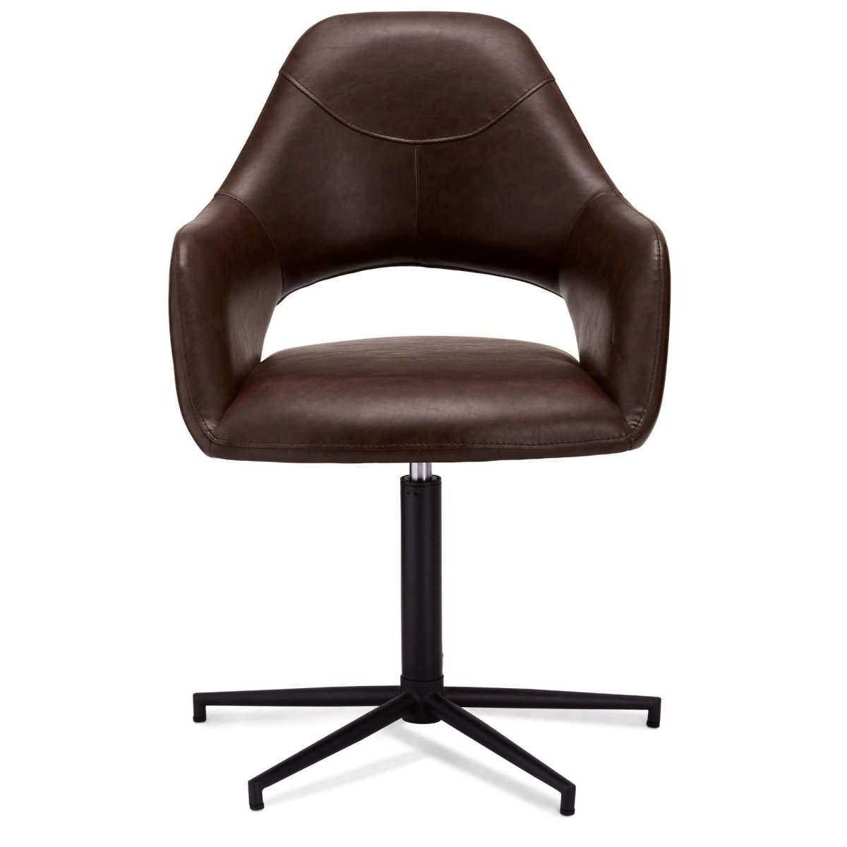 4er Set Esszimmerstühle mit Armlehne Luna - Drehbar - Braun - FURNHOUSE