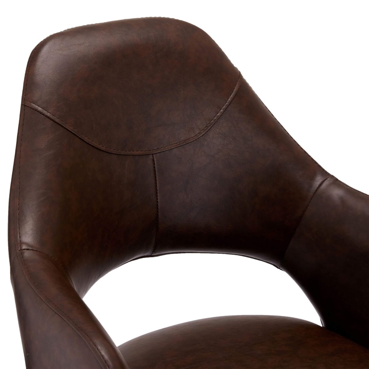 4er Set Esszimmerstühle mit Armlehne Luna - Drehbar - Braun - FURNHOUSE