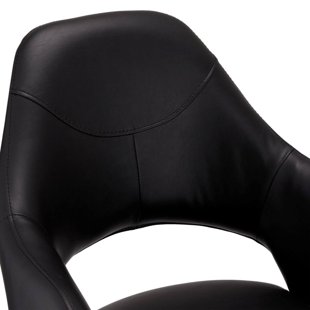 4er Set Esszimmerstühle mit Armlehne Luna - Drehbar - Schwarz - FURNHOUSE