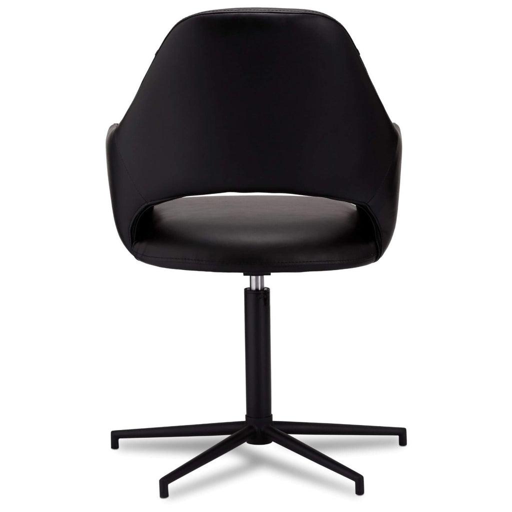 4er Set Esszimmerstühle mit Armlehne Luna - Drehbar - Schwarz - FURNHOUSE