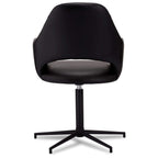 4er Set Esszimmerstühle mit Armlehne Luna - Drehbar - Schwarz - FURNHOUSE