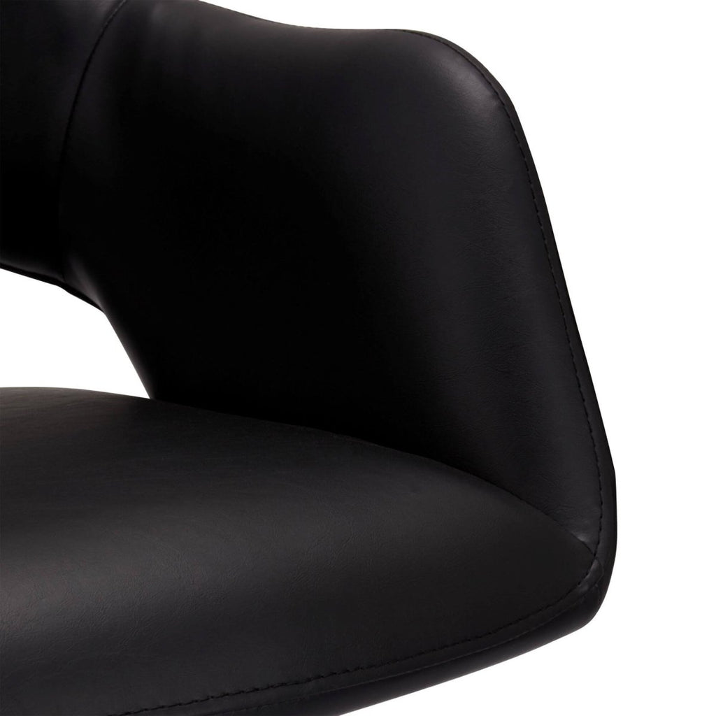 4er Set Esszimmerstühle mit Armlehne Luna - Drehbar - Schwarz - FURNHOUSE