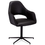 4er Set Esszimmerstühle mit Armlehne Luna - Drehbar - Schwarz - FURNHOUSE