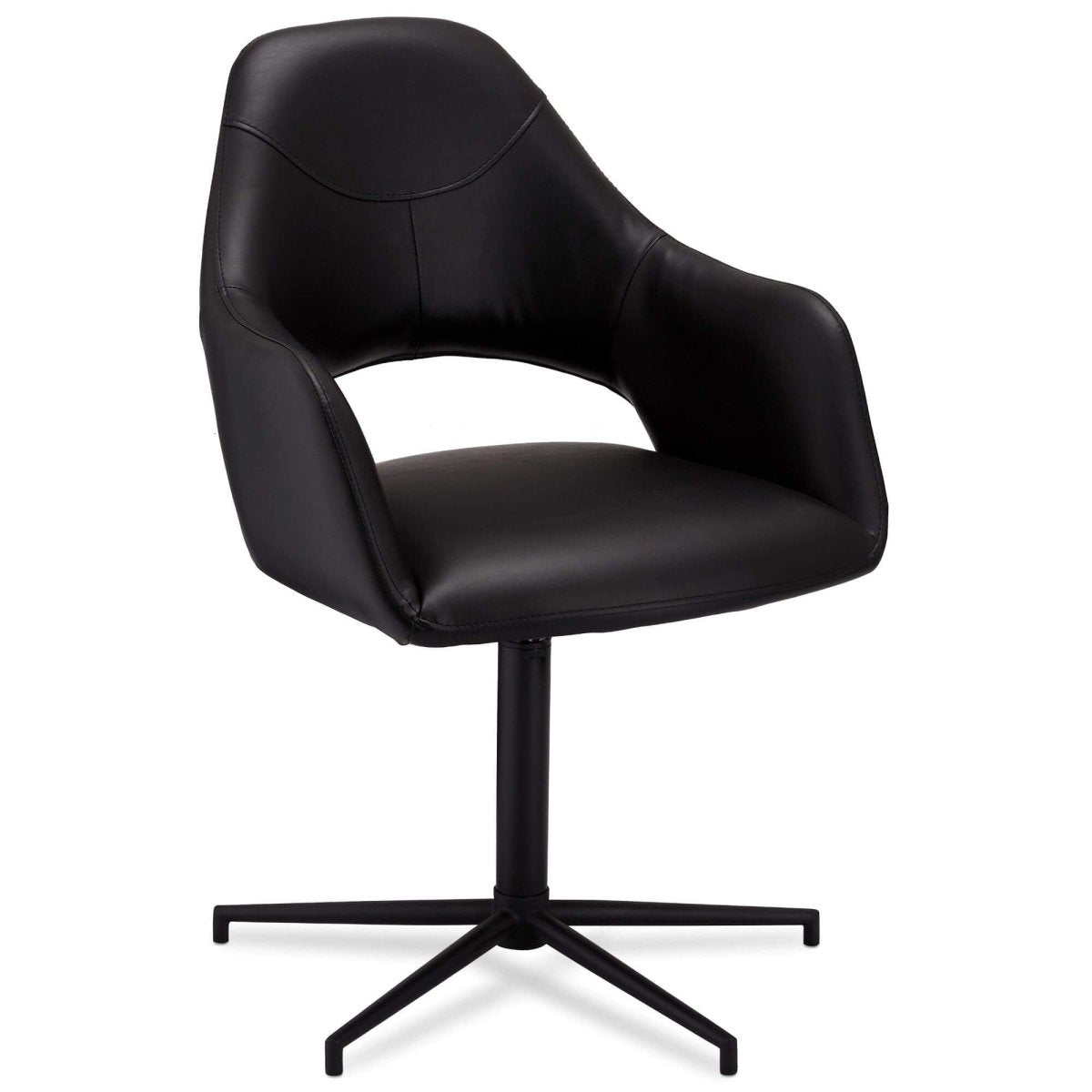 4er Set Esszimmerstühle mit Armlehne Luna - Drehbar - Schwarz - FURNHOUSE