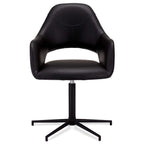 4er Set Esszimmerstühle mit Armlehne Luna - Drehbar - Schwarz - FURNHOUSE