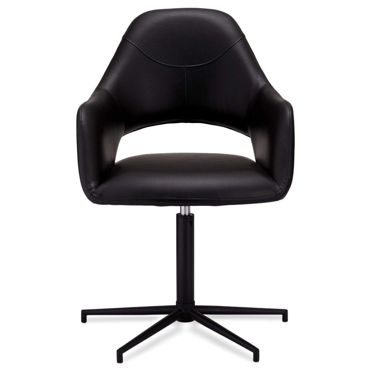 4er Set Esszimmerstühle mit Armlehne Luna - Drehbar - Schwarz - FURNHOUSE