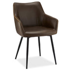 4er Set Esszimmerstühle mit Armlehne Maria - Braun - FURNHOUSE