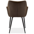 4er Set Esszimmerstühle mit Armlehne Maria - Braun - FURNHOUSE