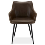 4er Set Esszimmerstühle mit Armlehne Maria - Braun - FURNHOUSE