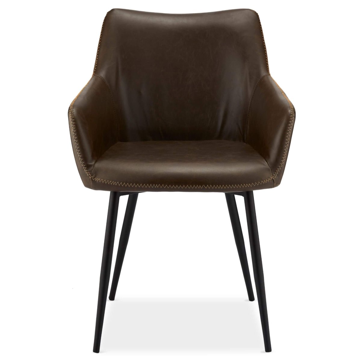 4er Set Esszimmerstühle mit Armlehne Maria - Braun - FURNHOUSE