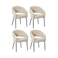 4er Set Esszimmerstühle mit Armlehne - Beige - FURNHOUSE