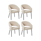 4er Set Esszimmerstühle mit Armlehne Natalie - Beige - FURNHOUSE