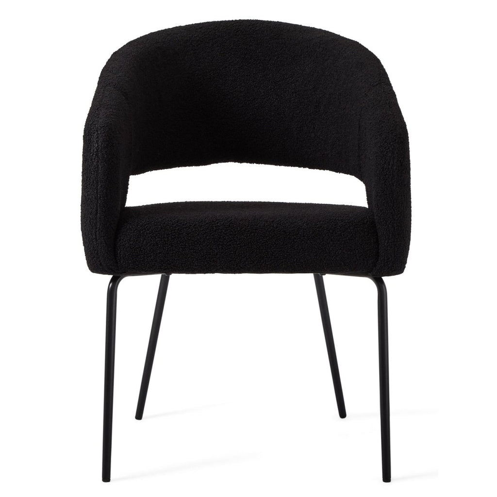 4er Set Esszimmerstühle mit Armlehne Natalie - Schwarz - FURNHOUSE