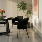 4er Set Esszimmerstühle mit Armlehne - Schwarz - FURNHOUSE