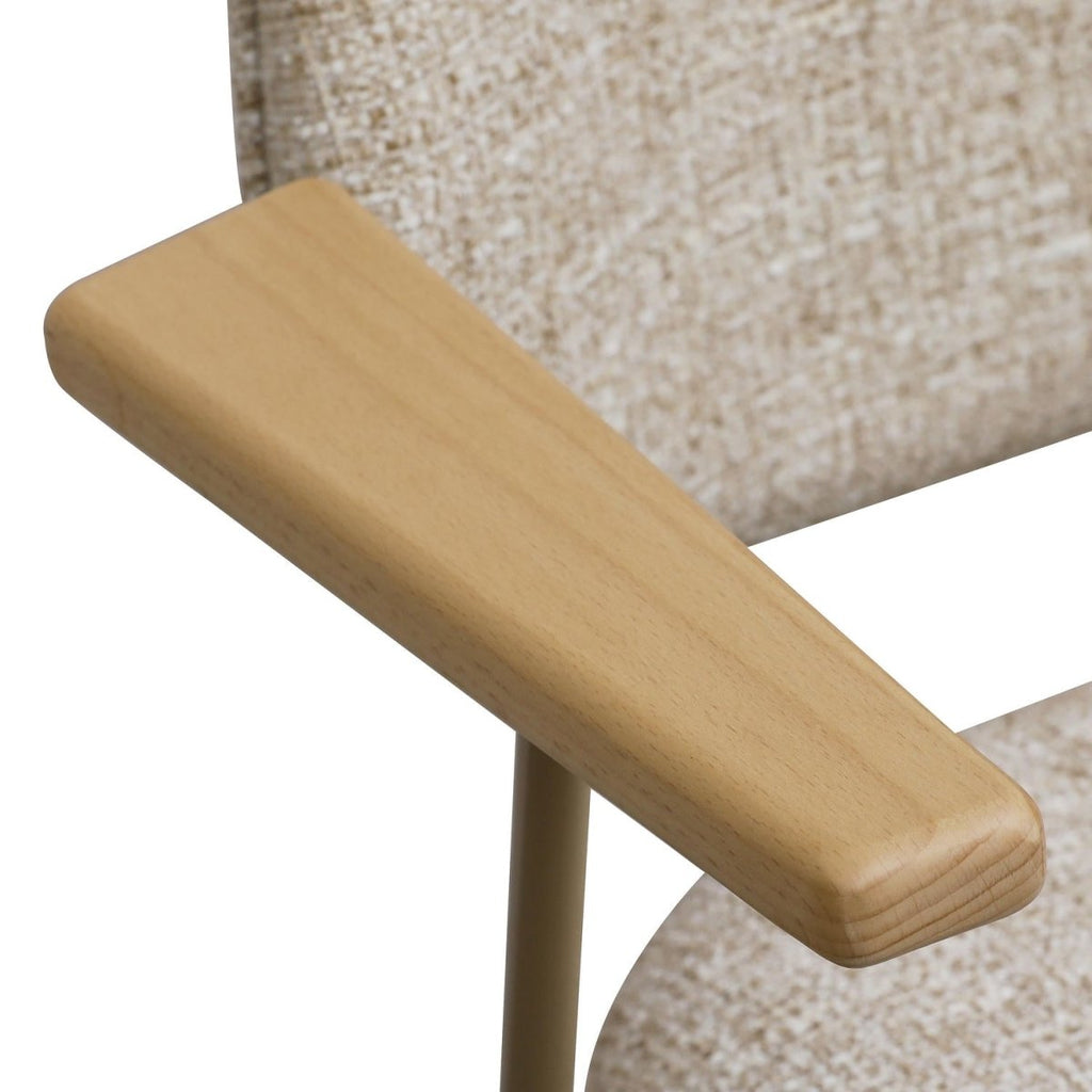 4er Set Esszimmerstühle mit Armlehne Sofia - Beige - FURNHOUSE