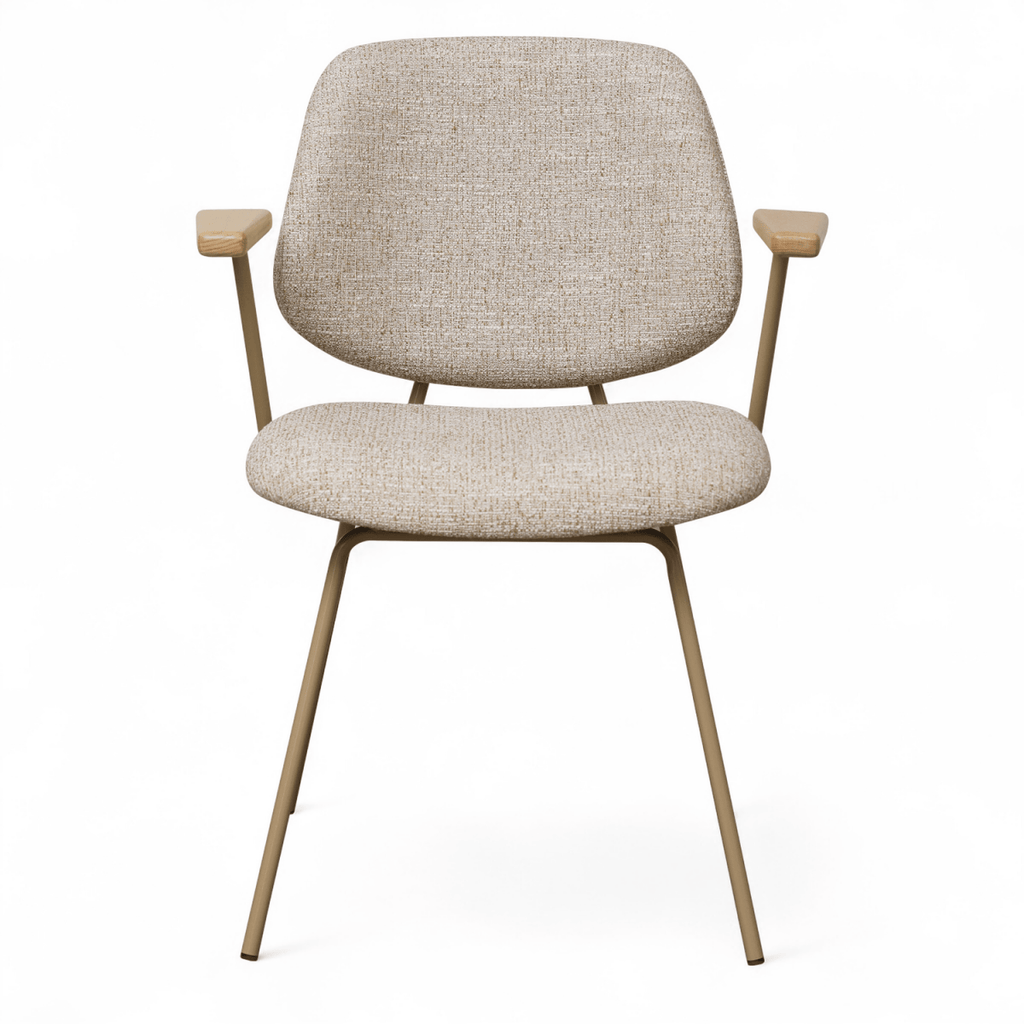 4er Set Esszimmerstühle mit Armlehne Sofia - Beige - FURNHOUSE