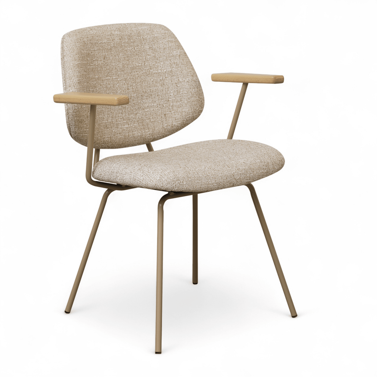 4er Set Esszimmerstühle mit Armlehne Sofia - Beige - FURNHOUSE