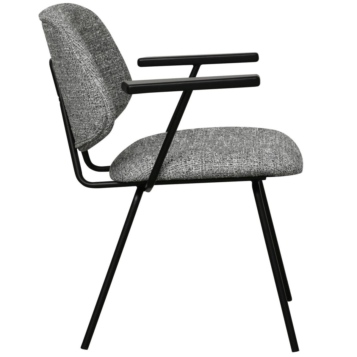 4er Set Esszimmerstühle mit Armlehne Sofia - Grau - FURNHOUSE