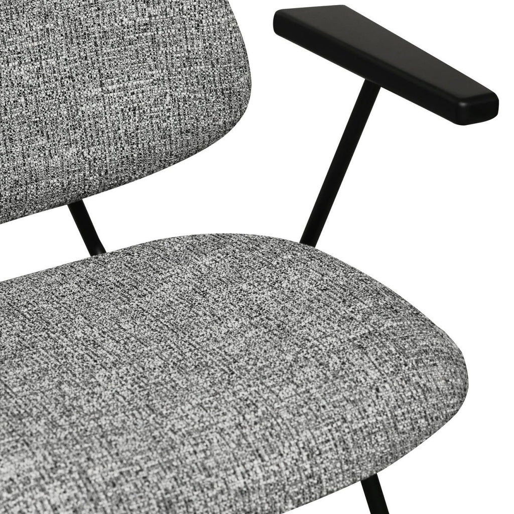 4er Set Esszimmerstühle mit Armlehne Sofia - Grau - FURNHOUSE