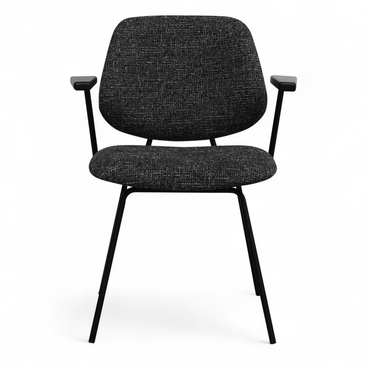 4er Set Esszimmerstühle mit Armlehne Sofia - Schwarz - FURNHOUSE