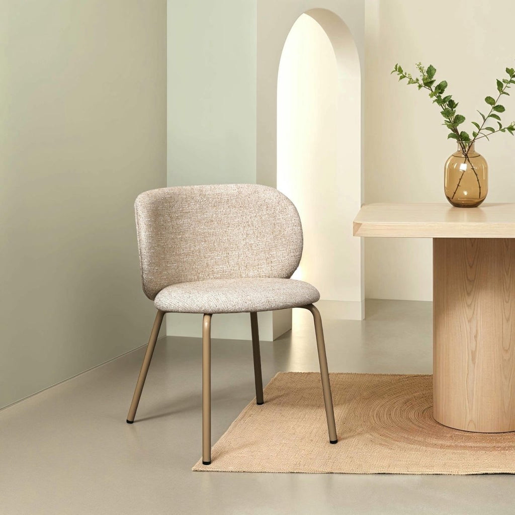 4er Set Esszimmerstühle Nanna - Beige - FURNHOUSE