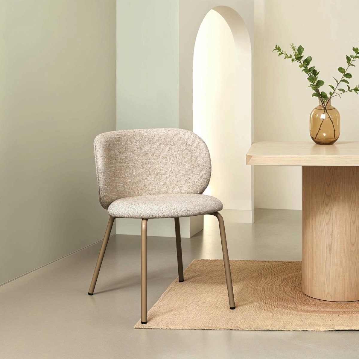 4er Set Esszimmerstühle Nanna - Beige - FURNHOUSE