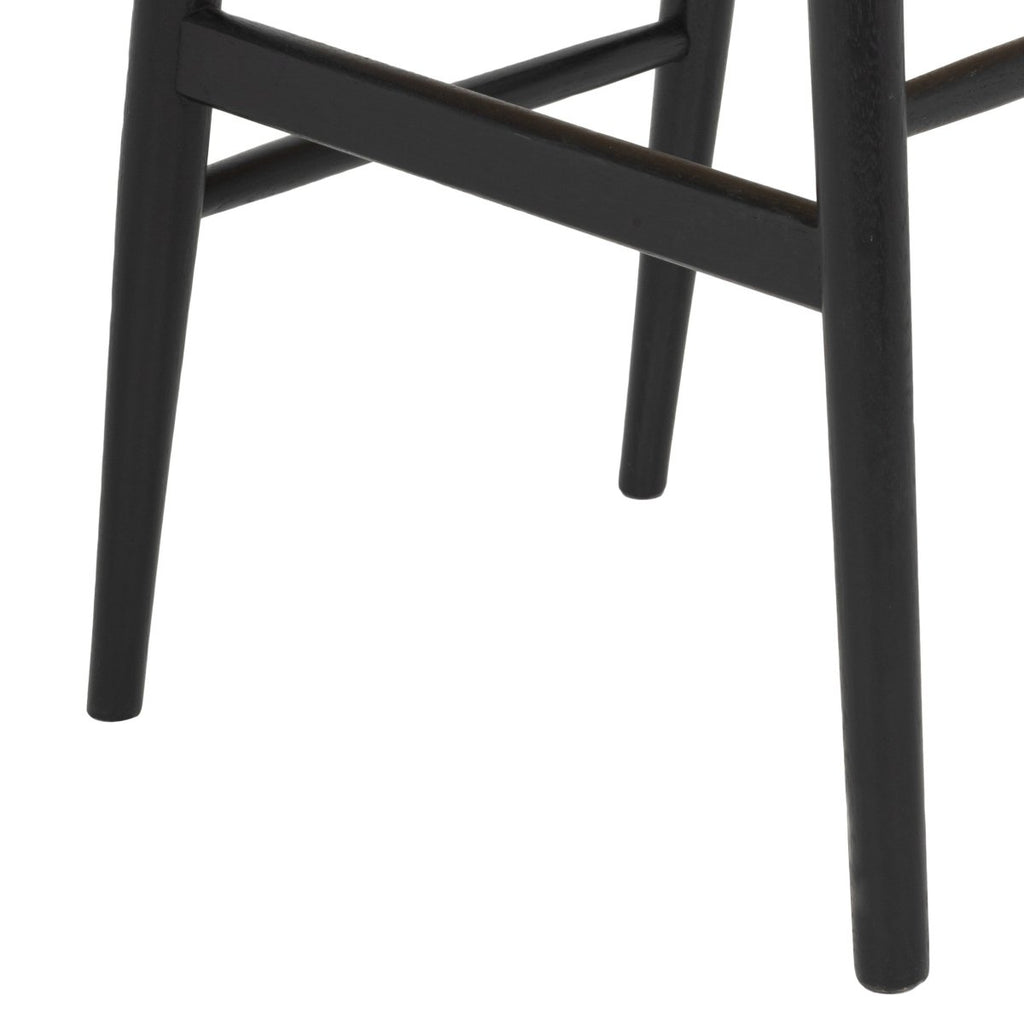 4er Set Esszimmerstühle Nikoline mit Geflechtsitz - Schwarz - FURNHOUSE