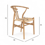 4er Set Esszimmerstühle Nikoline mit Geflechtsitz - Wildeiche - FURNHOUSE