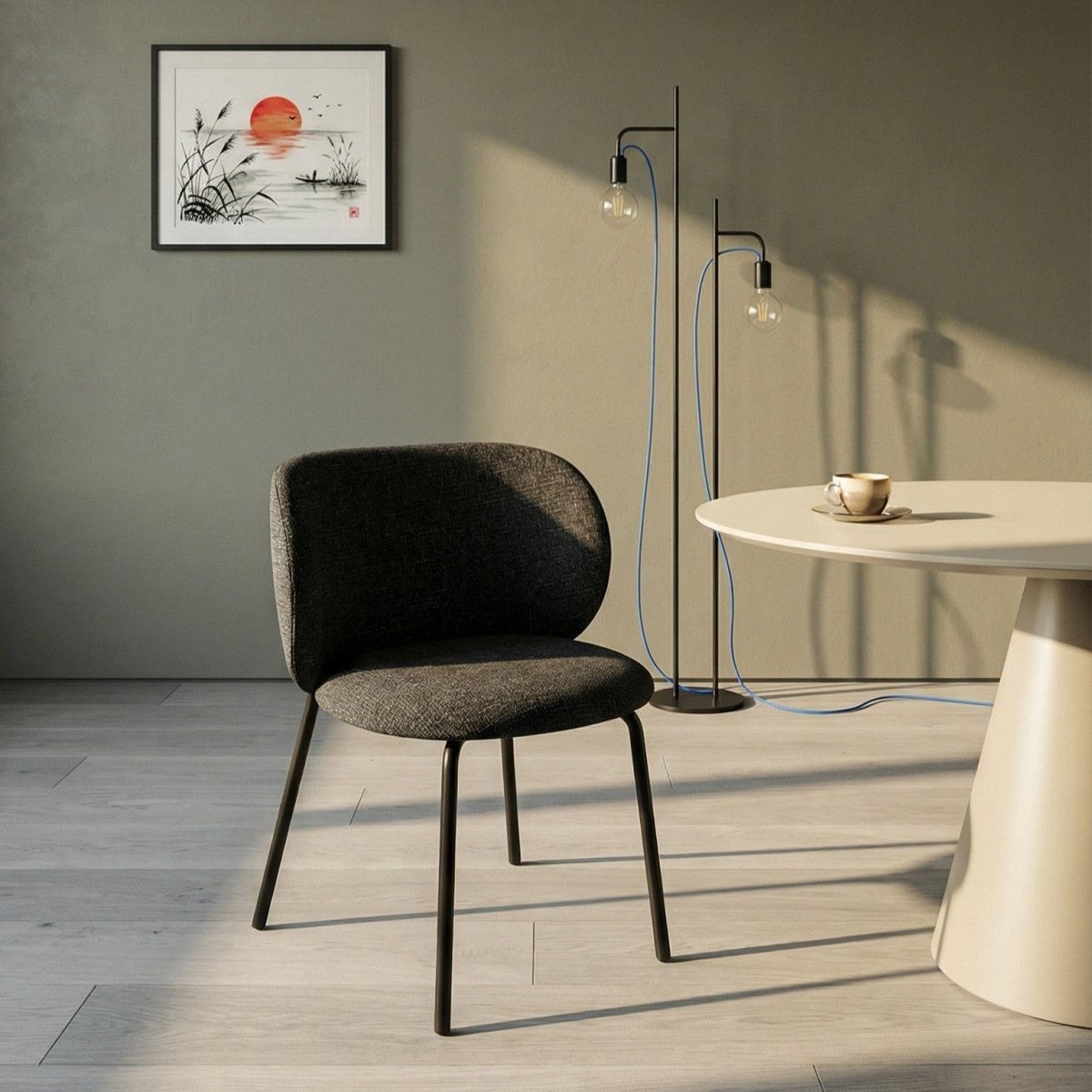 6er Set Esszimmerstühle Nanna - Schwarz - FURNHOUSE