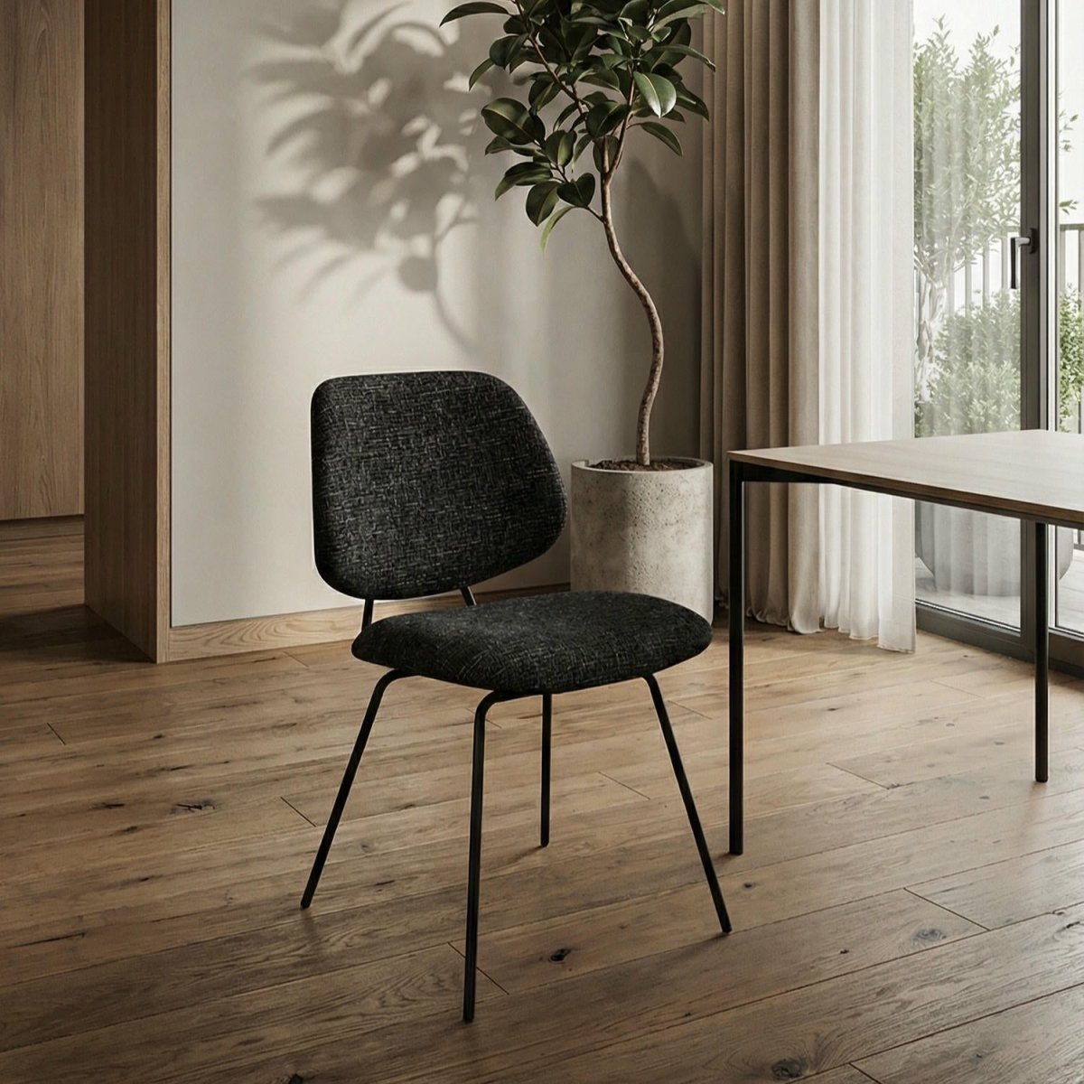 4er Set Esszimmerstühle - Schwarz - FURNHOUSE