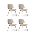 4er Set Esszimmerstühle - Beige - FURNHOUSE
