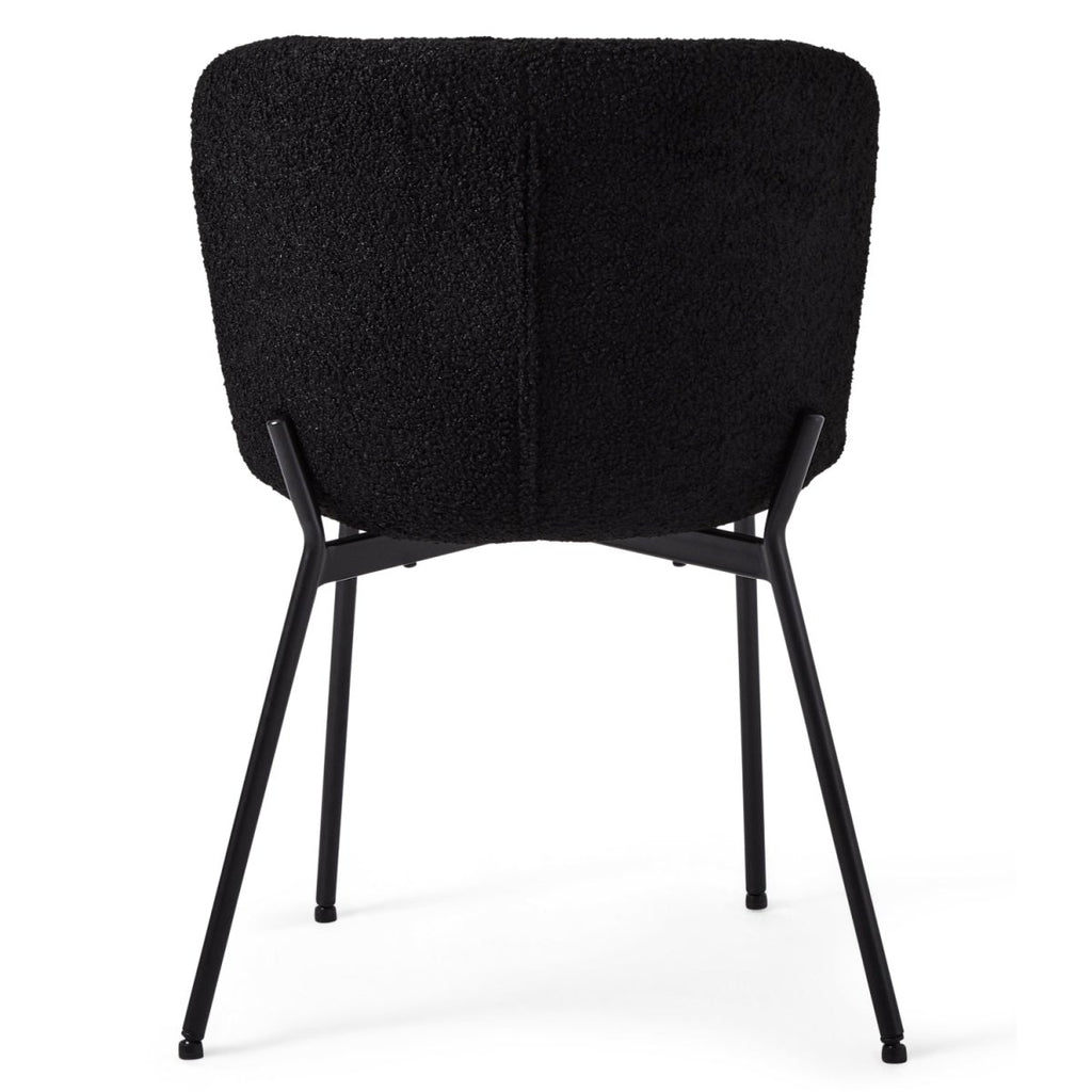 4er Set Esszimmerstühle Teddy - Schwarz - FURNHOUSE