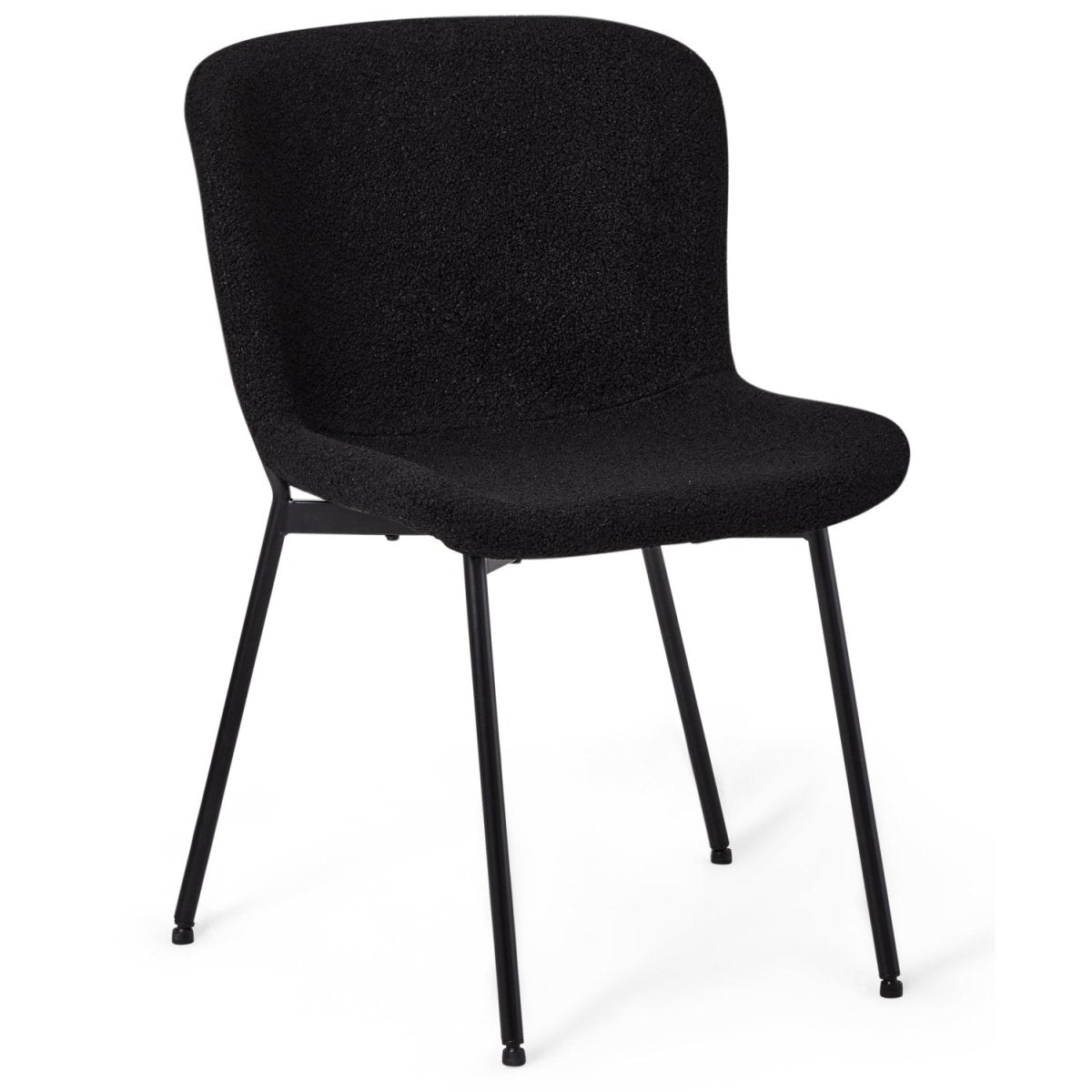 4er Set Esszimmerstühle Teddy - Schwarz - FURNHOUSE