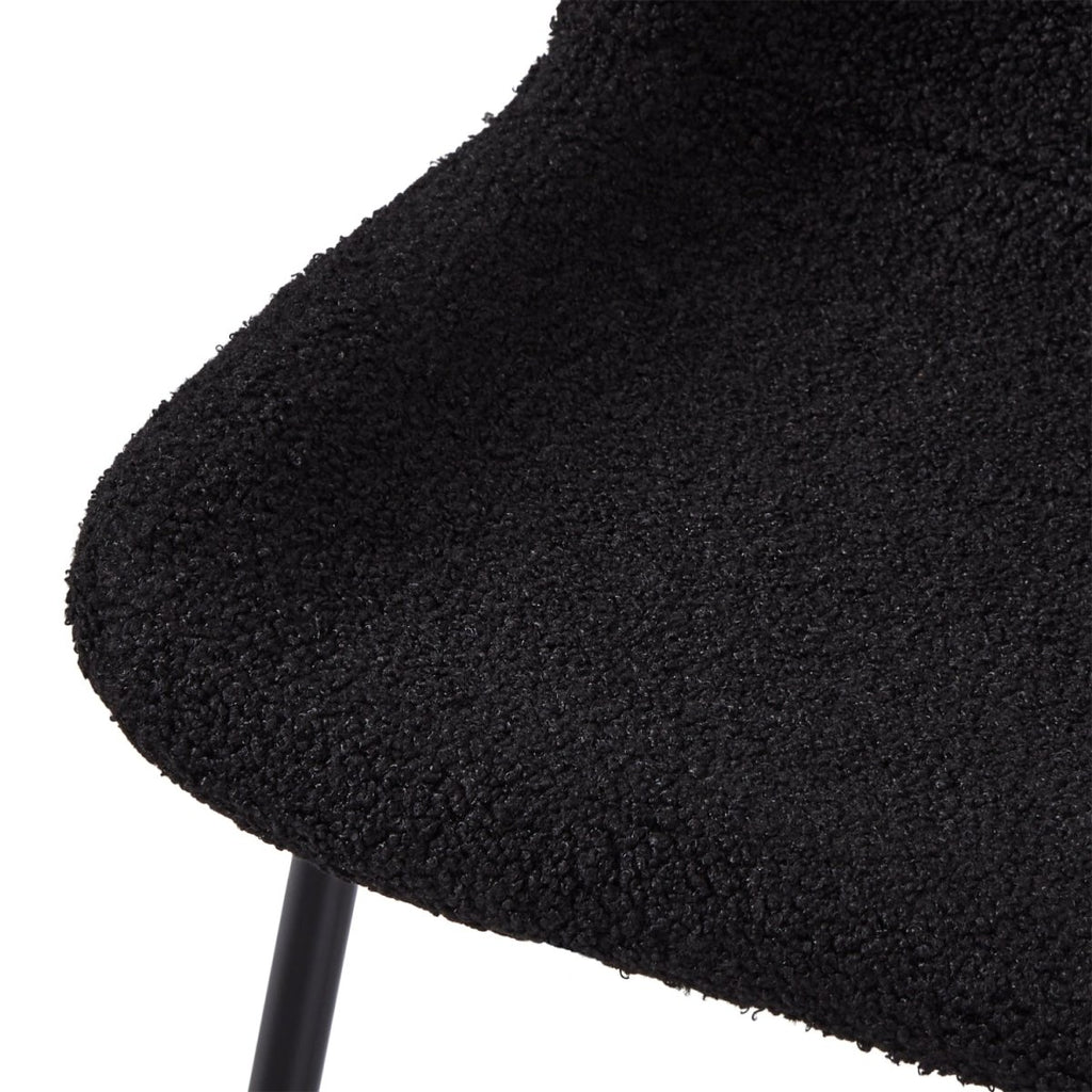 4er Set Esszimmerstühle Teddy - Schwarz - FURNHOUSE